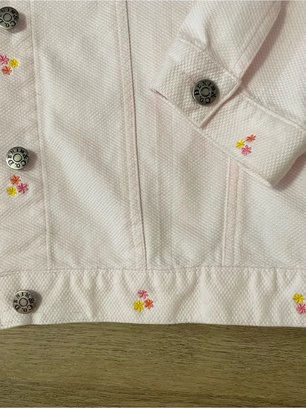Light Pink Embroidered Cotton Jacket